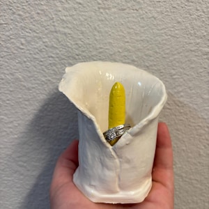 Calla Lily Ceramic Vase/Cache/Jewelry Holder