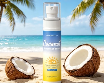 Spray protector solar en bruma, coco, larga duración, Spectrum SPF 50