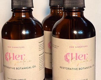 Restorative Botanical Hair Oil – Rosemary, Pumpkin Seed Volume Complex (4 Oz/120 ml)