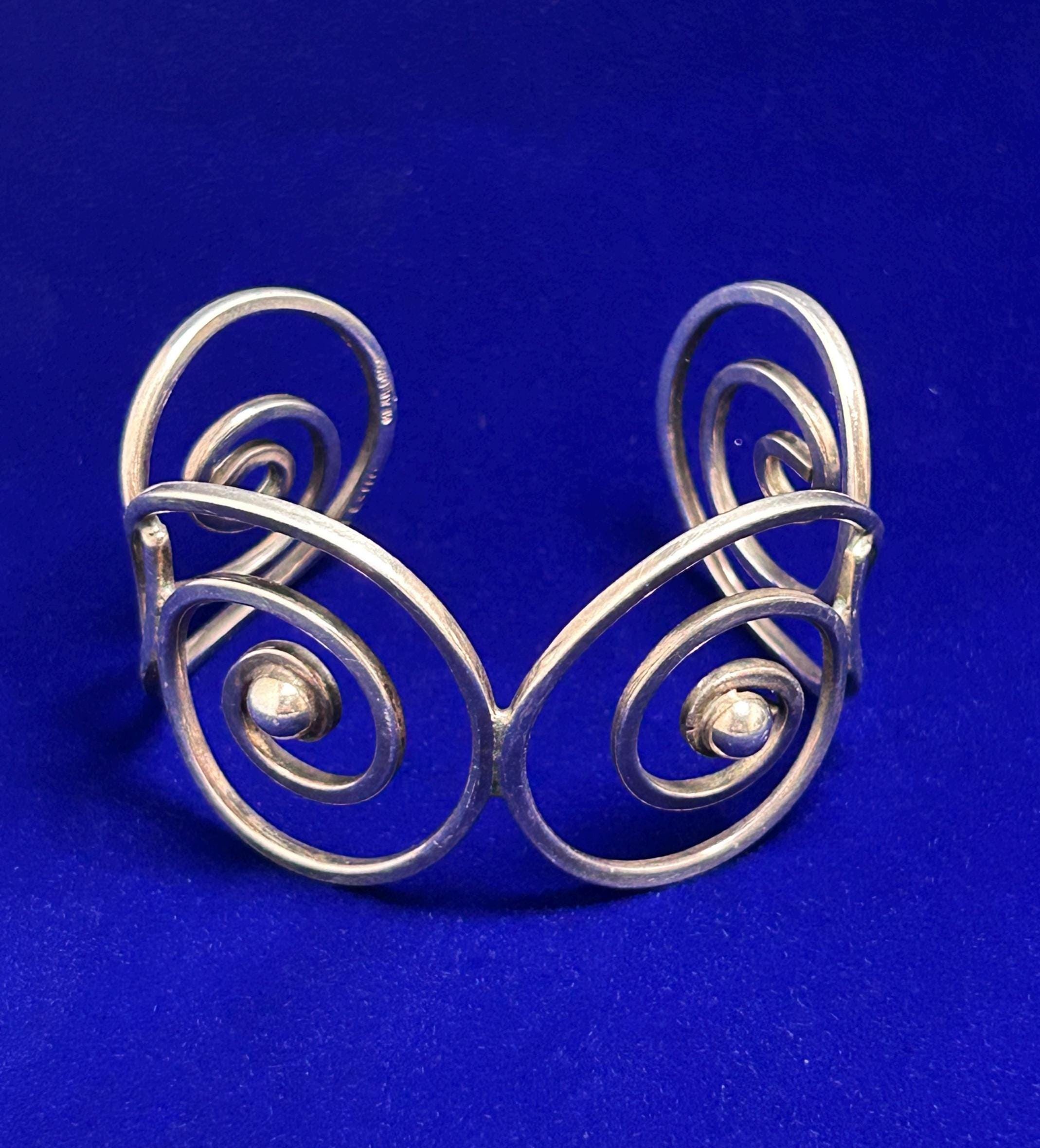 Vintage Mexican Silver Bracelet - Etsy