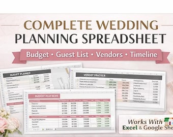 Ultimate Wedding Budget Spreadsheet| Wedding Planner Template | Wedding Expense Tracker | Google Sheets Wedding Planner | Bridal Budget Tool