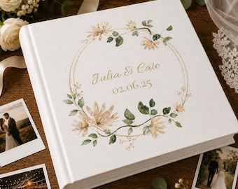 Album photo de mariage personnalisé, livre de souvenirs de luxe pour les jeunes mariés, cadeau souvenir sur mesure pour les jeunes mariés
