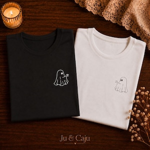 Matching Halloween Shirts, Ghost Couple Tees, Spooky Season Outfit for Him Her