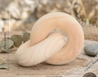 Escultura abstracta de cerámica con nudo infinito, hecha a mano, moderna, minimalista, de arcilla, objeto de arte, decoración zen para el hogar, escultura de bucle orgánico, regalo.