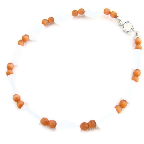 Orange and White Jewelry Set