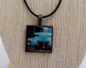 Vintage Pickup Truck Pendant Necklace