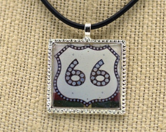 Route 66 Pendant Necklace