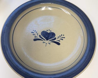 Vintage MCM zoutglazuur aardewerk Home Sweet Home kobaltblauw dinerborden set 4