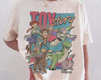 Disney Toy Story 1995 Retro Comfort Colors Shirt, Woody Buzz Lightyear Rex Tee, WDW Disneyland Family Vacation 2026 Trip, Disney Pixar Fest
