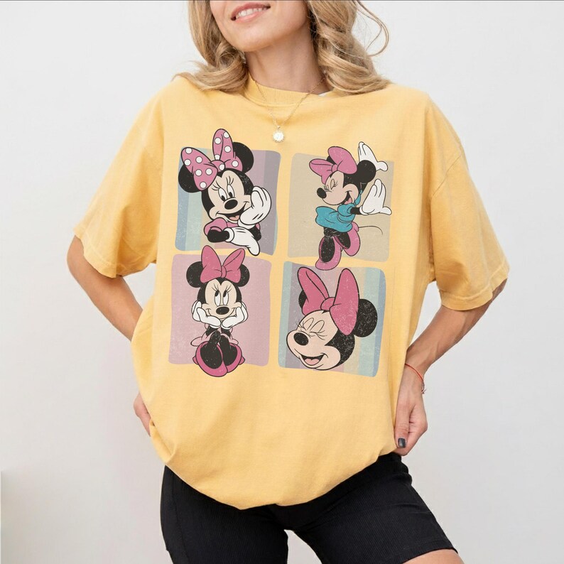 Retro Minnie Mouse-shirt, vintage Minnie Disney-T-shirt, leuk esthetisch shirt Minnie Mouse, Magic Kingdom Disney Trip-T-shirt, Disney-vakantiecadeau afbeelding 4