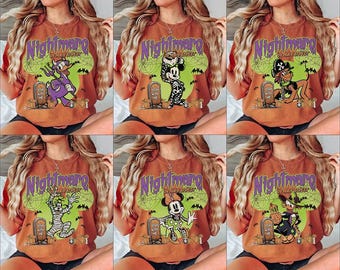 Retro Nightmare on Main Street Halloween Shirt, Mickey's Not So Scary Party Tee