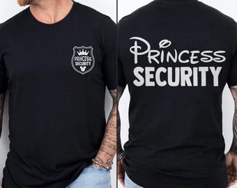 Prinzessin Sicherheit Shirt, Papa Geschenk Shirt, Disney Shirt, lustiges Papa Shirt, Freund Geburtstagsgeschenk, Disneyland Familien Reise Shirt, Vatertag Shirt
