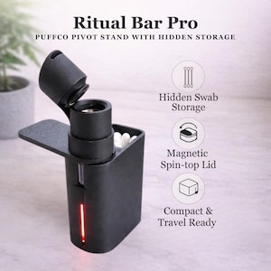Ritual Bar Pro — Puffco Pivot Stand with Hidden Storage — Stable, Compact Organizer