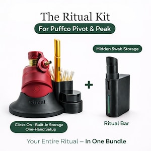 Puffco Tillbehörsset — Klickvänlig Organizer + Stativ med Förvaring för Peak & Pivot — Komplett Setup Kit