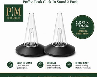 Glass Stand for Puffco Peak – Secure Click-In Fit — 2 Pack