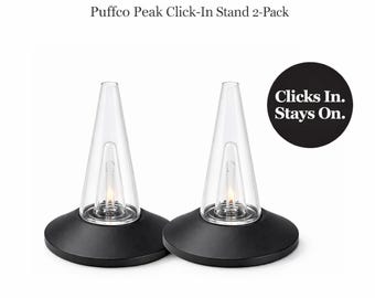 Support en verre pour Puffco Peak - Fixation sécurisée par encliquetage - Lot de 2