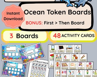 Ocean Token Board | Visual Reward Chart for Autism & ABA