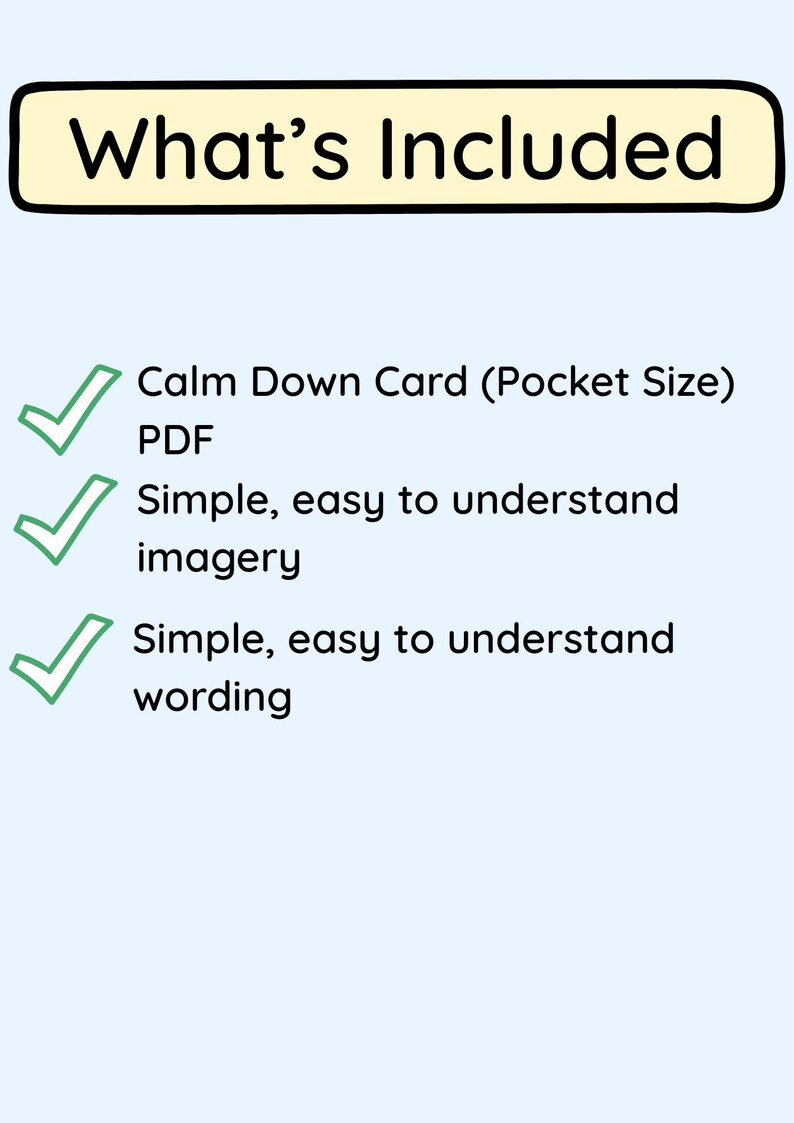 Calm Down Cards Printable | Coping Skills Cards for Kids | Autism ...