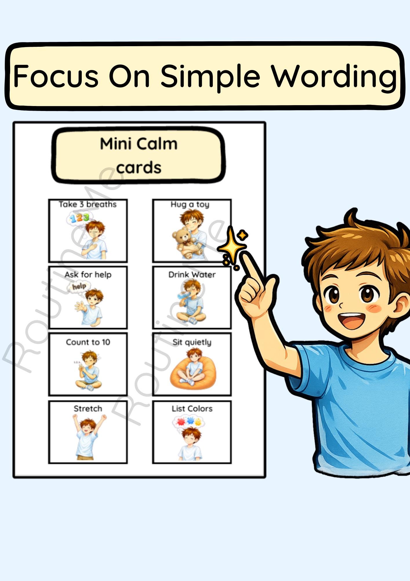 Calm Down Cards Printable | Coping Skills Cards for Kids | Autism ...