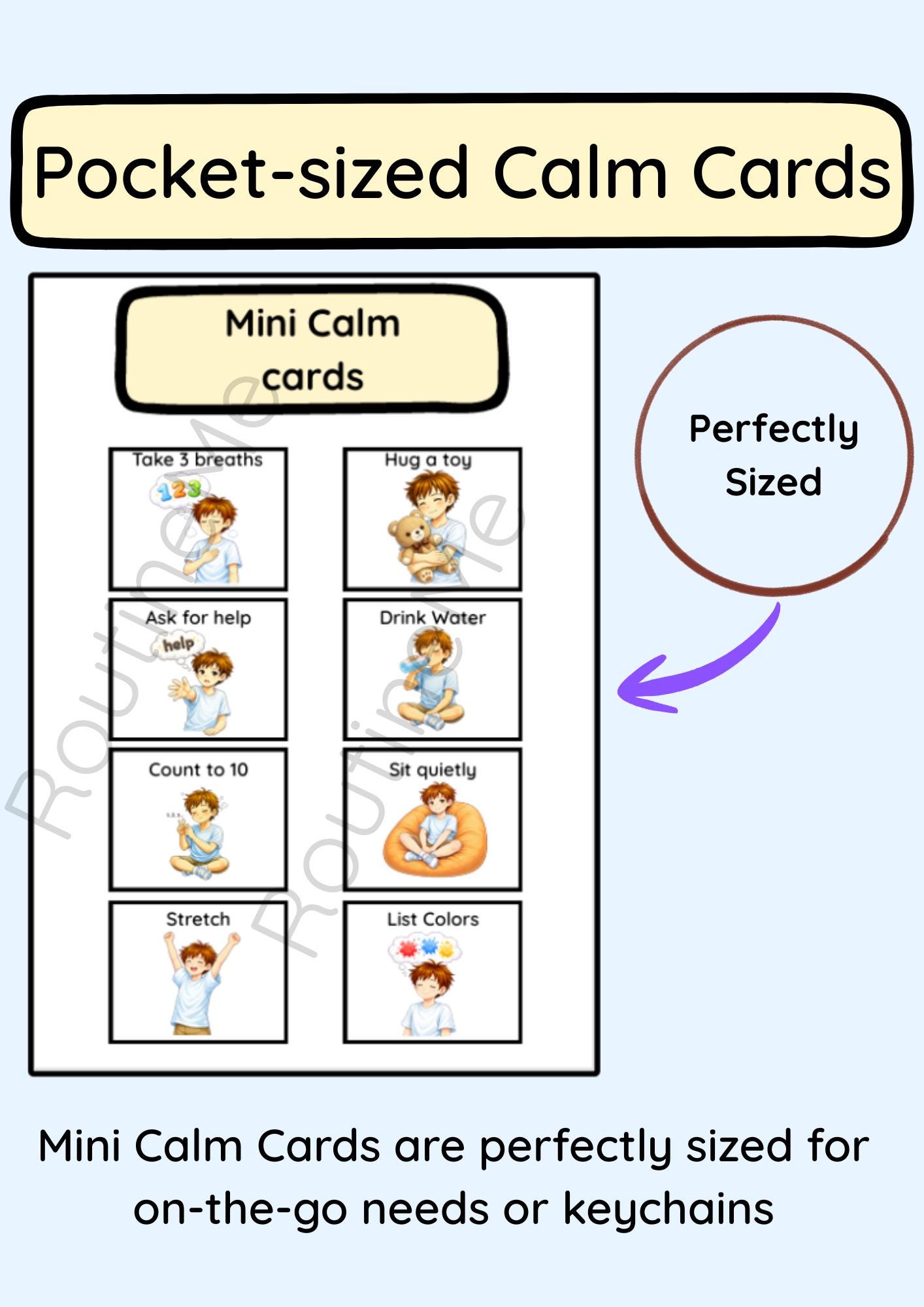 Calm Down Cards Printable | Coping Skills Cards for Kids | Autism ...