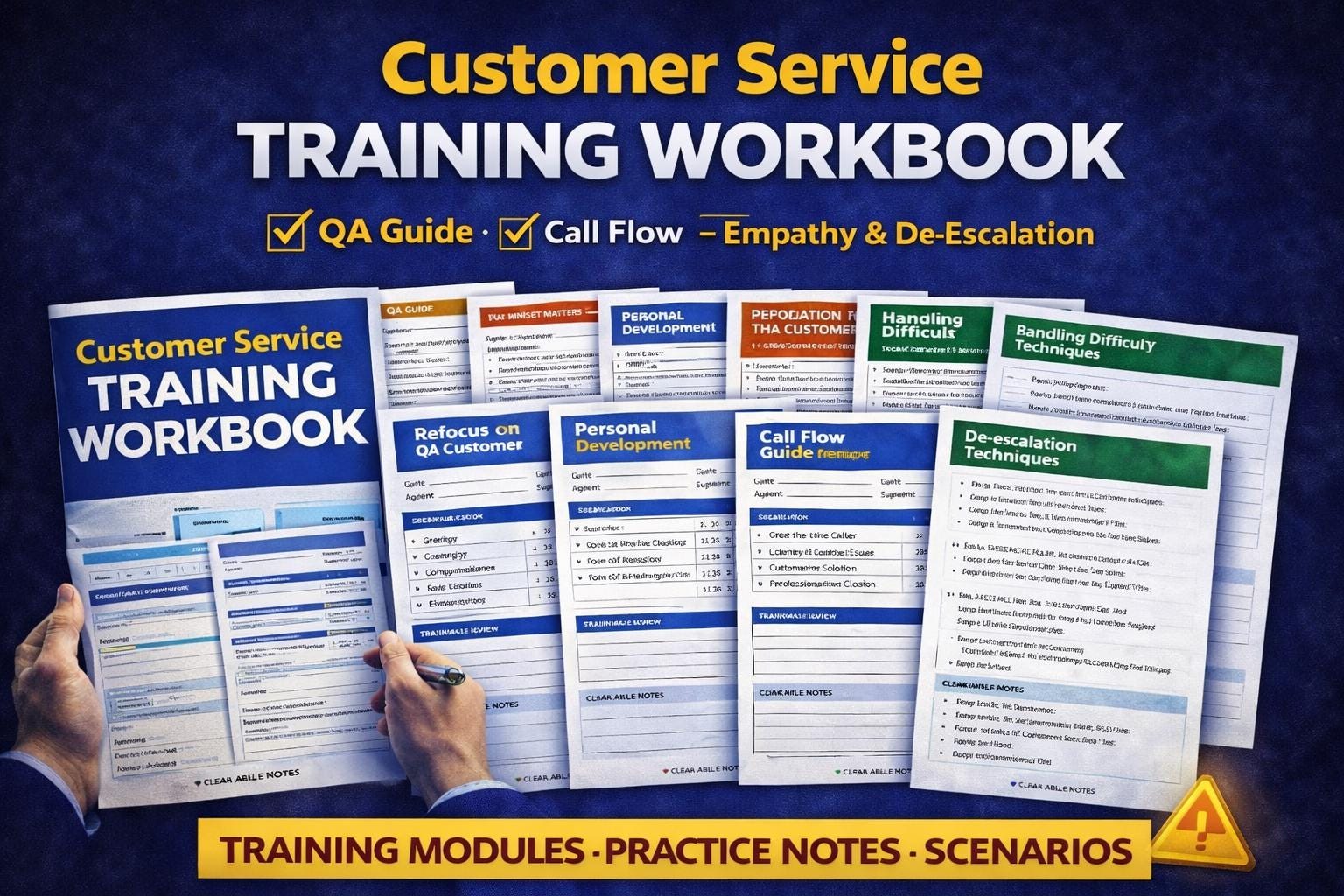 Customer Service Training Manual | Call Center Coaching Workbook - Etsy