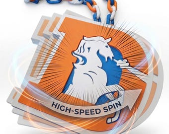 SPINNER HYPE CHAIN - Broncos Big D - Oversized - Custom Orders Open!