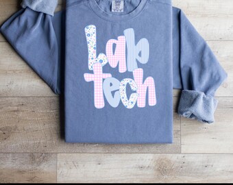 LAB tech Laboratory Technician PNG Pastel Pink Stripes Flowers