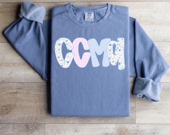 CCMA medical Assistant PNG Pastel Pink Stripes Flowers