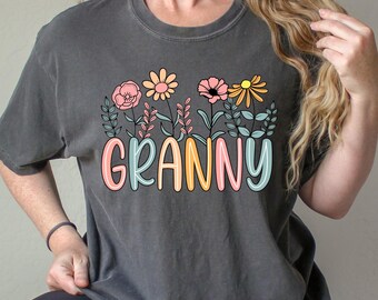 Granny Spring Flowers PNG Digital Instant