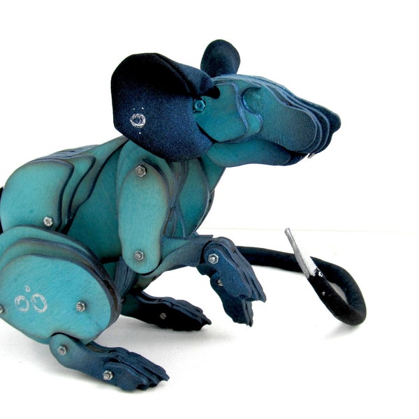 Turquoise Articulated Rat