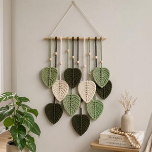 Boho Macrame Wall Hanging Crochet Pattern – Leaves Boho Wall Décor Crochet -  Wall Hanging Crochet Pattern – Home Décor | DIY Craft - PDF