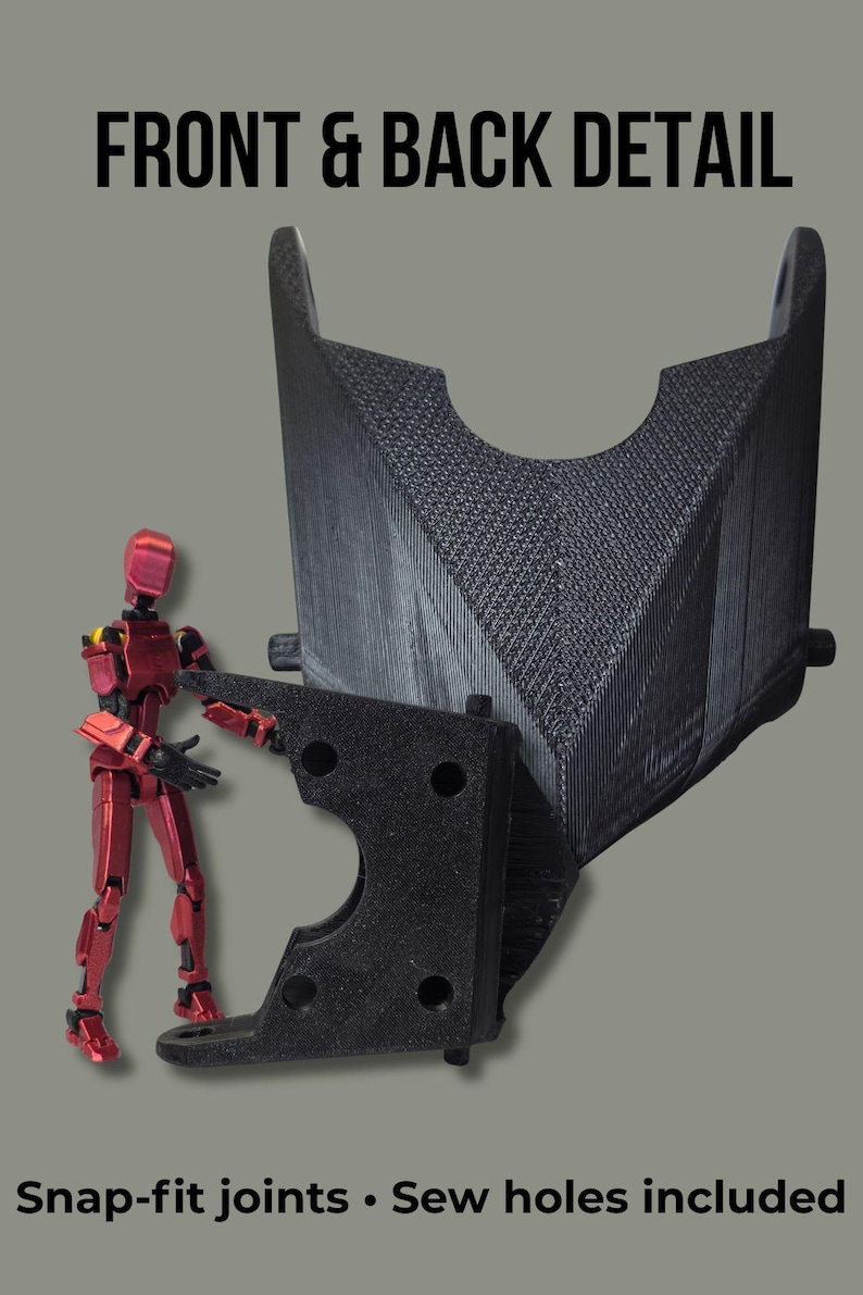 Dragon Spine Cosplay Armor | Snap-Together Flexible Dragon Back Piece | 3D Printed Fantasy Costume Accessory | Ren Faire LARP Spine image 7