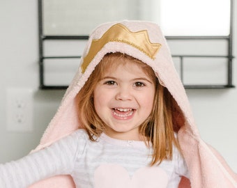 Princess Hooded Bath Towel, a simple girlhood classic for preschoolers