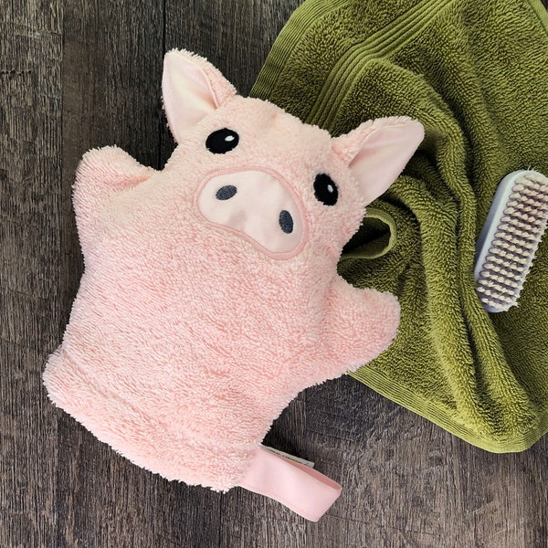 Marionnette de bain cochon