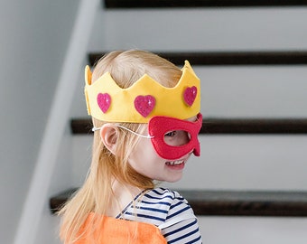 Fabric Crown with Felt Jewels; gift for preschoolers; custom crown for birthdays