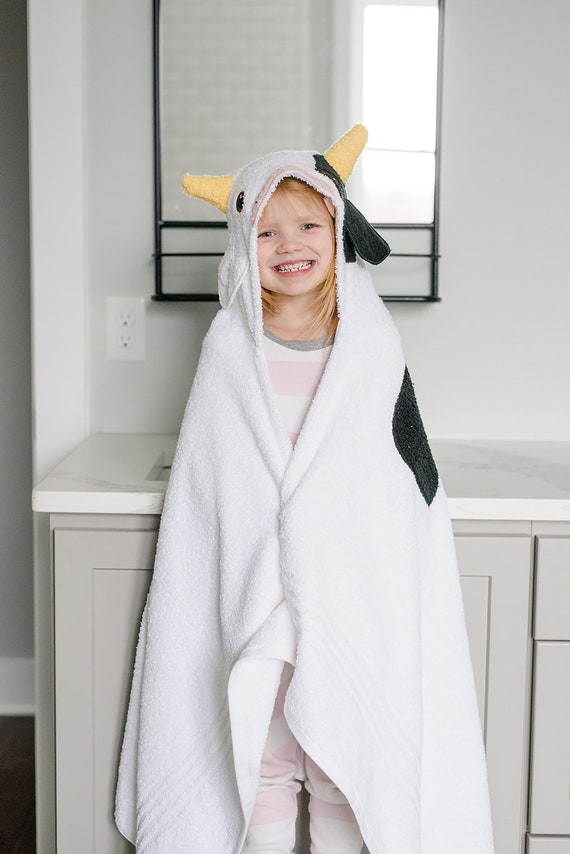 cow hooded towel