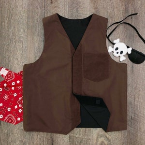 Pirate Multipurpose Costume for kids ages 3 Four Costumes in One Set includes Sheriff, Farmer, Revolutionary image 5