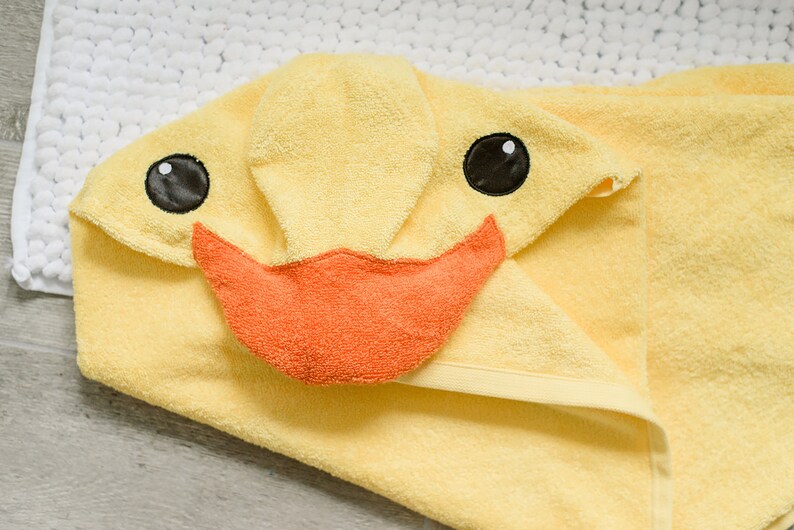 Yellow Rubber Ducky Hooded Bath Towel Etsy