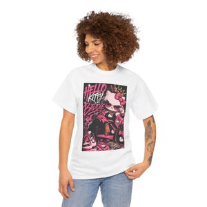 Hello Kitty Baddie graphic tee | Cute Pink Retro Character T-Shirt image 5