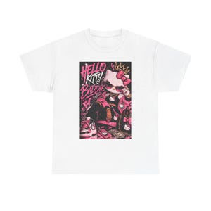 Hello Kitty Baddie graphic tee | Cute Pink Retro Character T-Shirt image 2