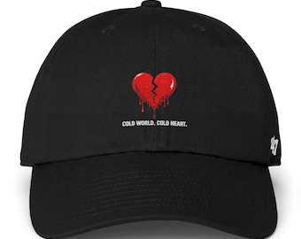 Distressed Broken Heart Baseball Cap | Vintage Cotton Twill Dad Hat