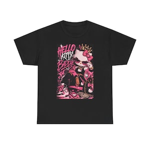 Hello Kitty Baddie graphic tee | Cute Pink Retro Character T-Shirt image 1