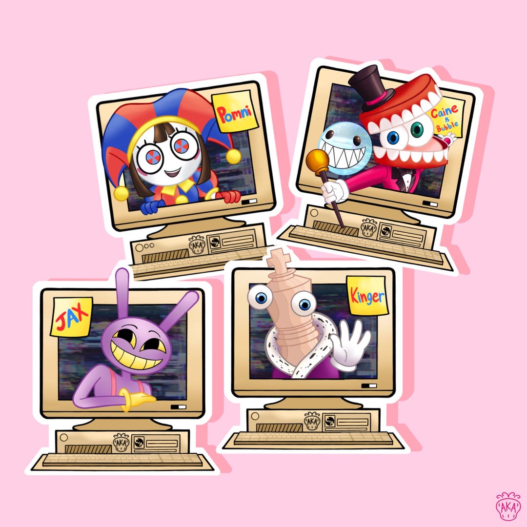 Amazing Digital Circus Character Vinyl Sticker - Etsy