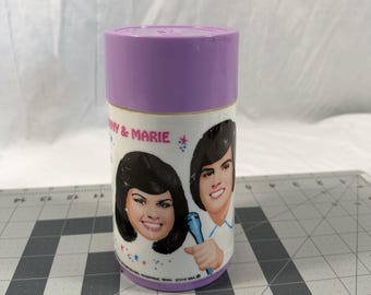 Aladdin Donny & Marie Osmond Thermos 8oz Purple Vintage 1970s Good Condition