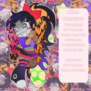 Creepypasta - Stickers / Keychains: Jeff the Killer, Jane the Killer, Nina the Killer, Homicidal Liu image 4