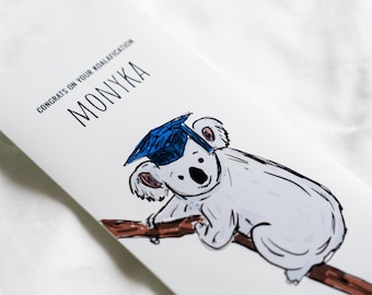 Personalised graduation money envelope | Koalafication, funny, pun, koala, gift, graduation card