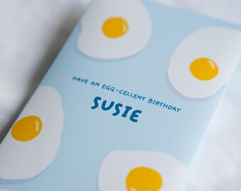 Personalised birthday money envelope | Egg-cellent, pun, handmade, funny