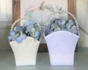 diy satin flower girl basket