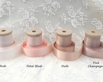 blush pink satin ribbon