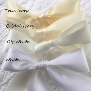 Ruban de satin blanc cassé double face en satin de haute qualité Pour mariages, faire-part, travaux manuels avec écharpe, vêtements, bandeaux par mètre